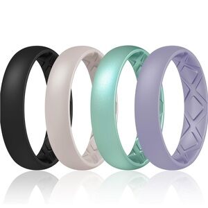 Women’s Silicon Rings (size 6.5-7, pack of 4)